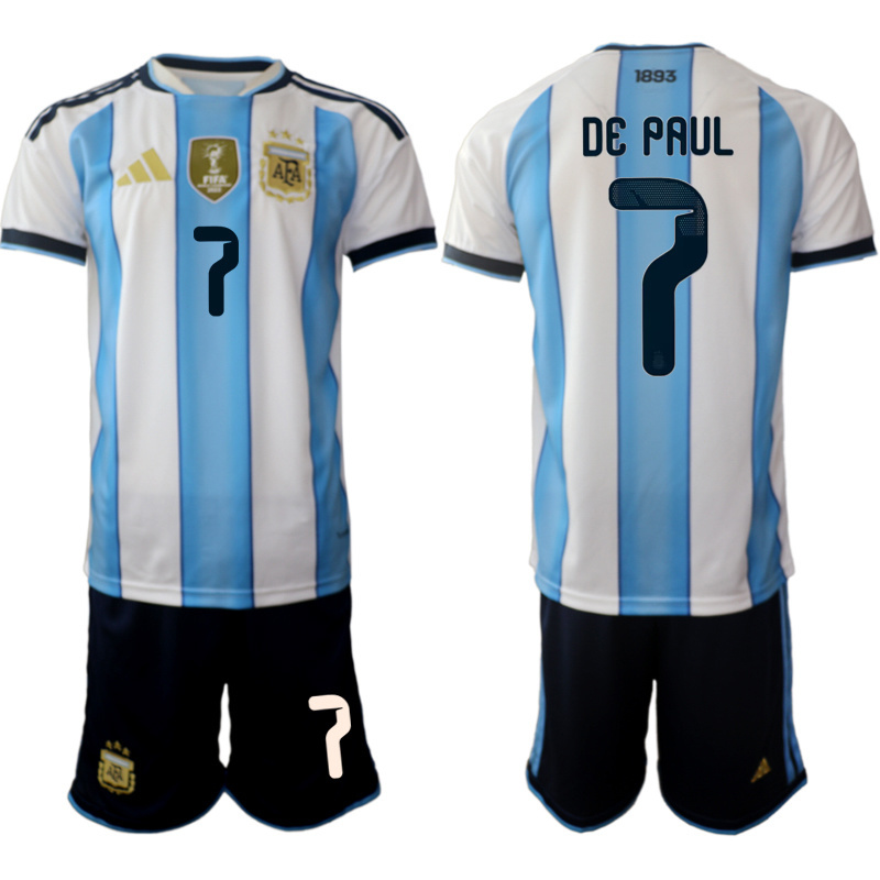 Men Argentina Long sleeve home 0125 style 2026 World Cup Soccer jersey->argentina jersey->Soccer Country Jersey